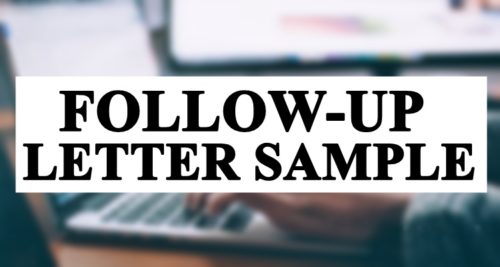 Follow-Up Letter Sample