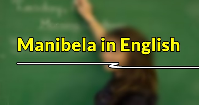 Manibela in English Translate "Manibela" In English