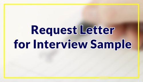 Request Letter for Interview Sample