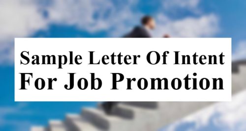 Sample Letter Of Intent