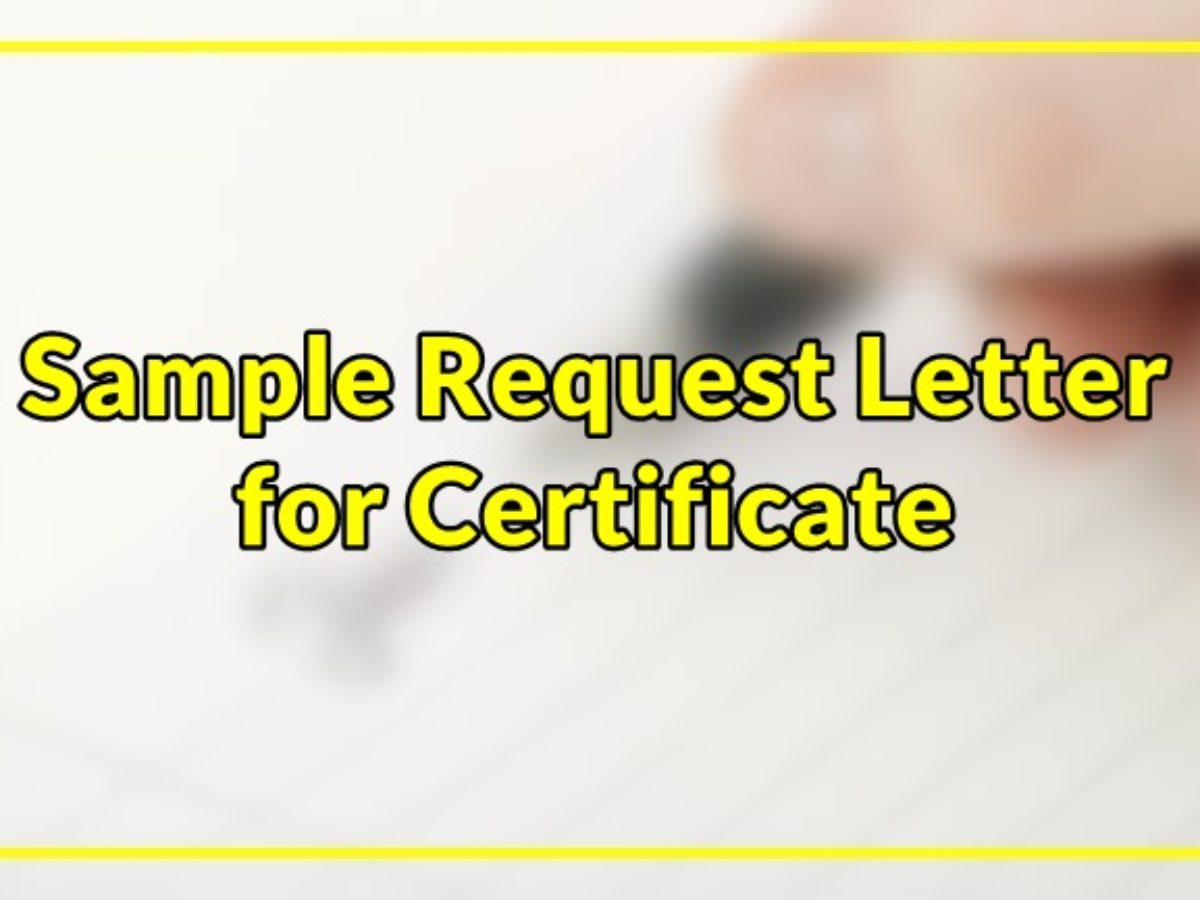 Employee Request Letter For Certificate Of Employment Sample Design Talk