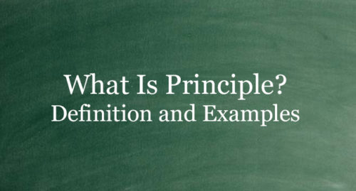 WHAT IS PRINCIPLE