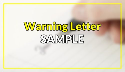 Warning Letter Sample
