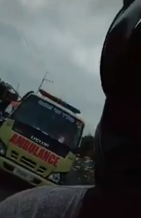 Lady Rider Slamming Ambulance