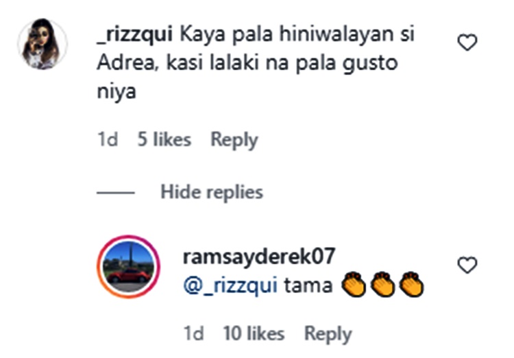 derek ramsay comment