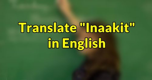 Inaakit in English
