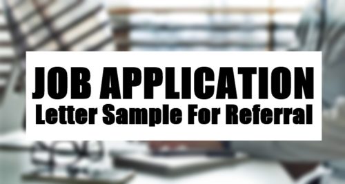 Job Application Letter Sample