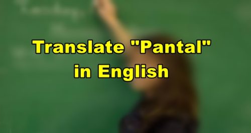 Pantal in English