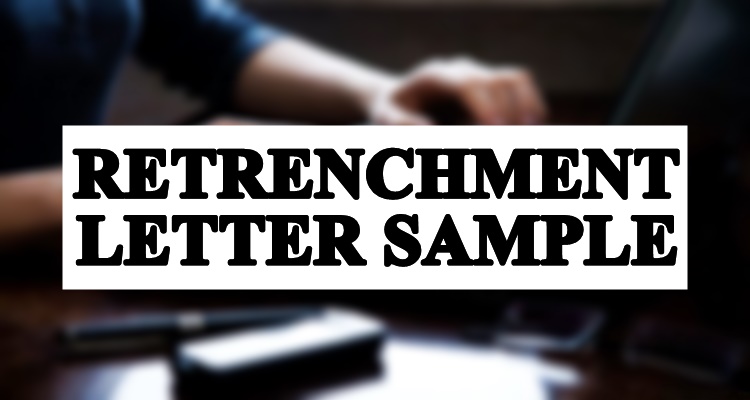 Retrenchment Letter Sample