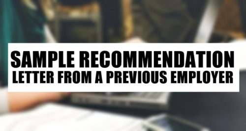 Sample Recommendation Letter