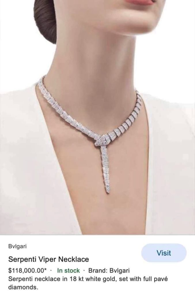 serpenti viper necklace price