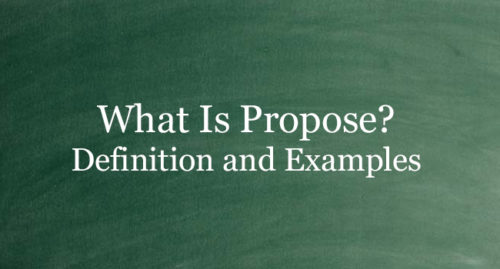WHAT IS PROPOSE