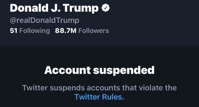 Twitter Permanently Suspends Trump Due To Risk Of Further Violence