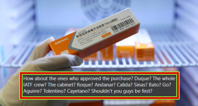 Frontliners Get Sinovac First – Netizens Raise Concern Over Vaccine