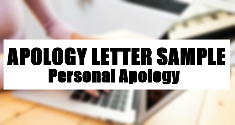 Apology Letter Sample – Personal Apology