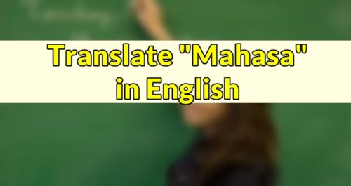 Mahasa in English