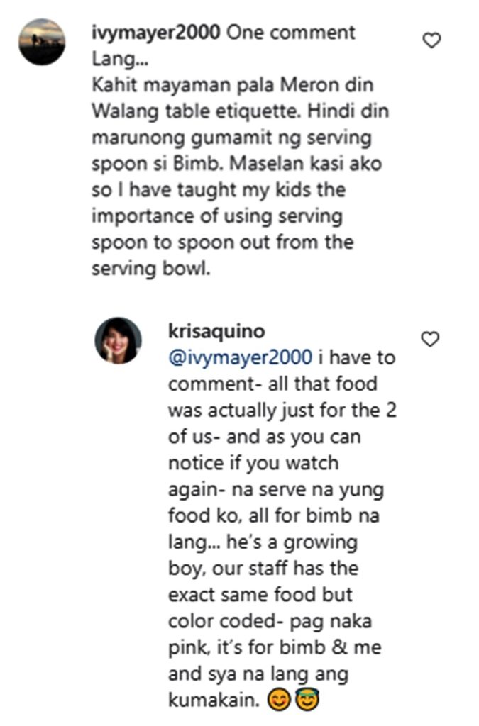 Kris Aquino netizen comment