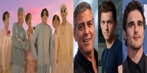 BTS Dynamite George Clooney, Tom Holland, Jacob Elordi
