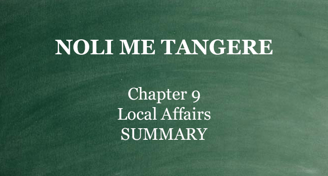 CHAPTER 9 NOLI ME TANGERE