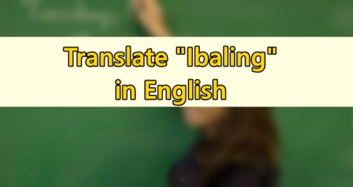 Ibaling in English