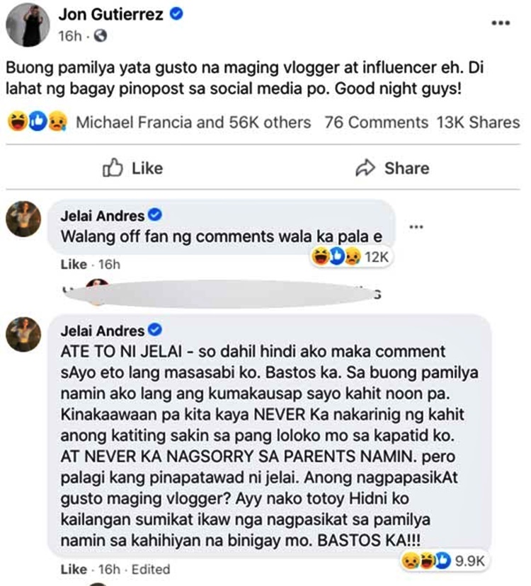 Jelai Andres, Jon Gutierrez