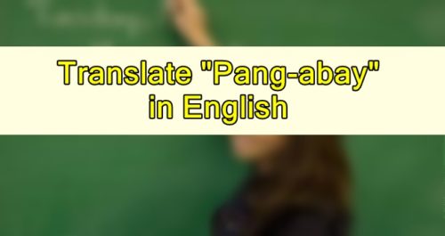 Pang-abay in English