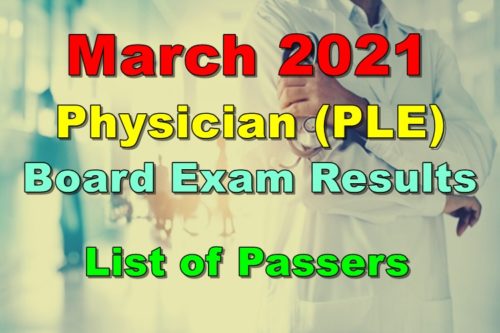 Physician Board Exam Result