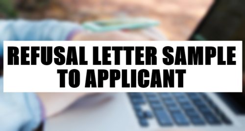 Refusal Letter Sample