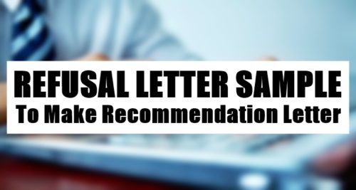 Refusal Letter Sample