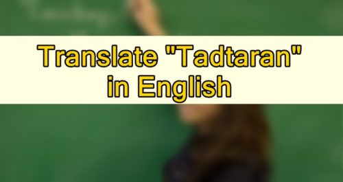 Tadtaran in English