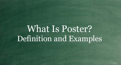 What Is Poster In English