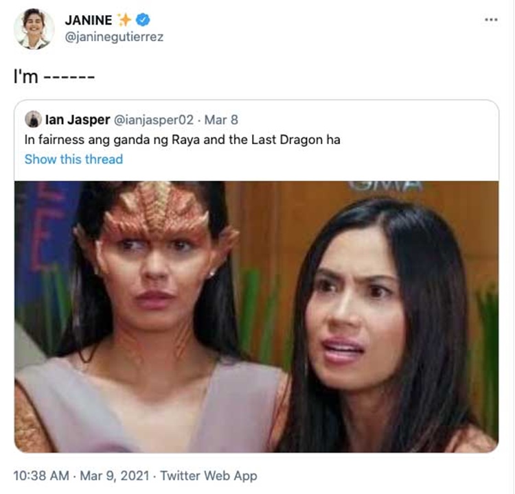 janine gutierrez tweet