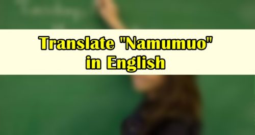Namumuo in English
