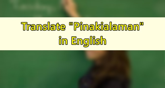 Pinakialaman in English