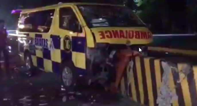 Ambulance Rams Barrier
