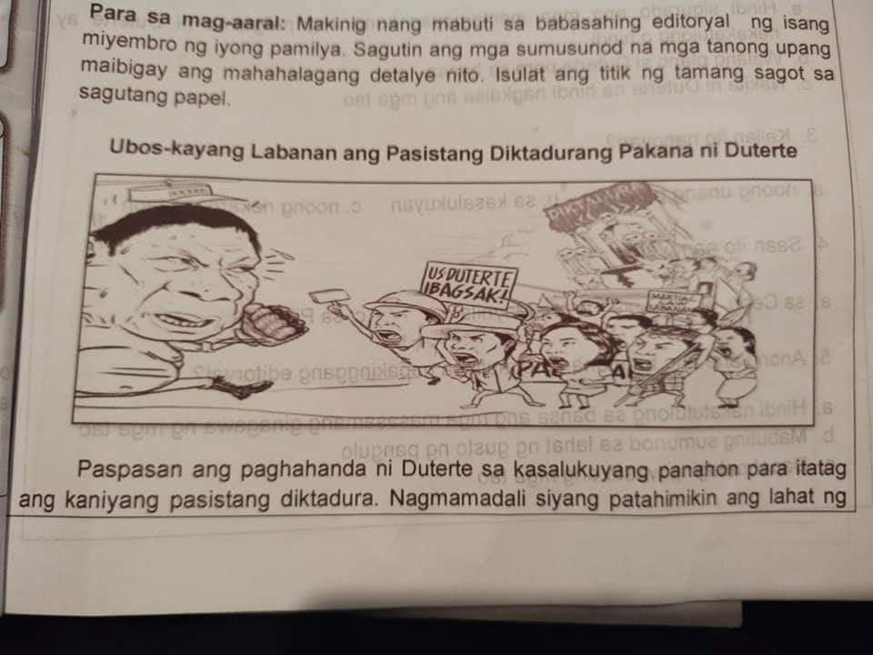 DepEd Module Anti-Government Propaganda