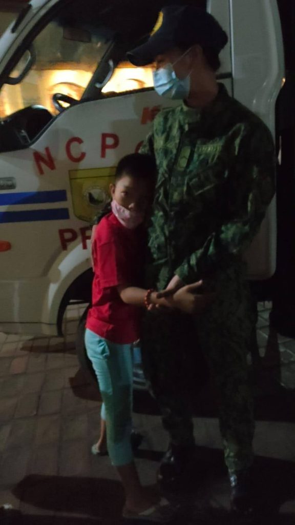 Birthday Kid Hug Police