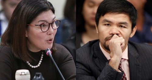Sen. Pia Cayetano, Sen. Manny Pacquaio
