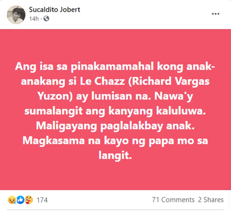 le chazz death jobert sucaldito post