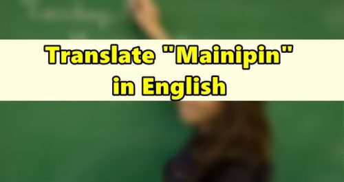 Mainipin in English