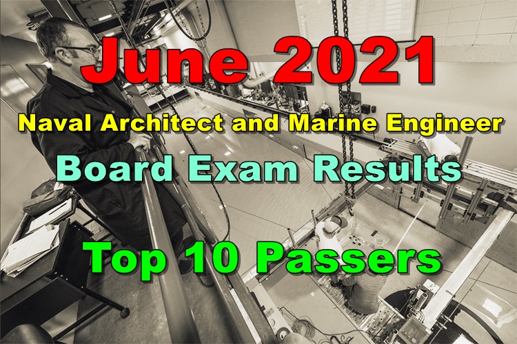 Naval Architect and Marine Engineer Board Exam Results June 2021 (Top