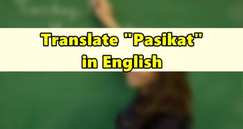 Pasikat in English