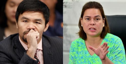 Senator Manny Pacquiao, Davao Mayor Sara Duterte