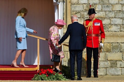 US President Joe Biden, Queen Elizabeth II, Jill Biden
