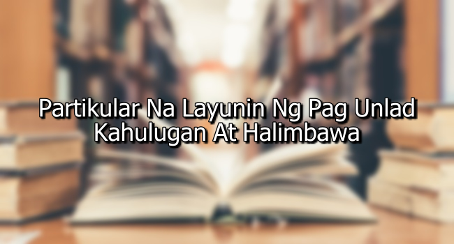 Partikular Na Layunin Ng Pag Unlad – Kahulugan At Halimbawa