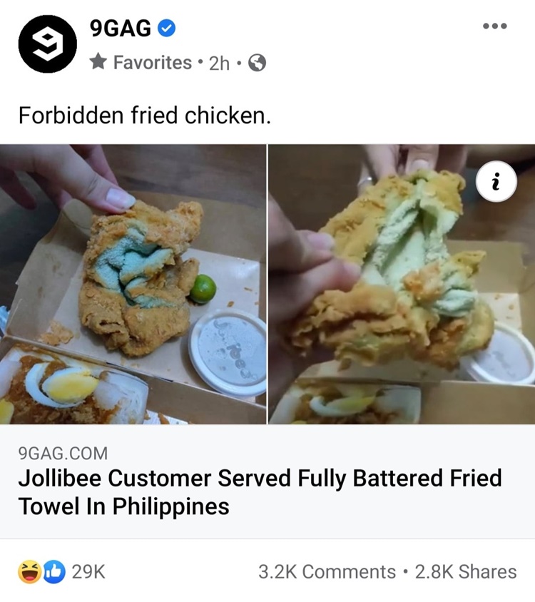 Jollibee Fried Towel