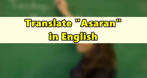 Asaran in English