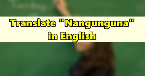 Nangunguna in English