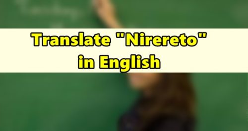 Nirereto in English