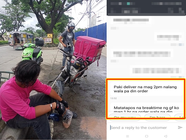 Delivery Rider Got Into Accident Due To “Nag-aapura” Customer